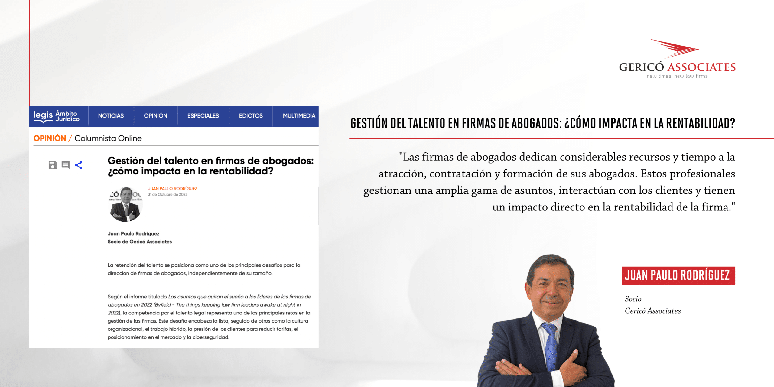 The profitability of talent management in law firms, analysis by Juan Paulo Rodríguez 1 The profitability of talent management in law firms, analysis by Juan Paulo Rodríguez 1